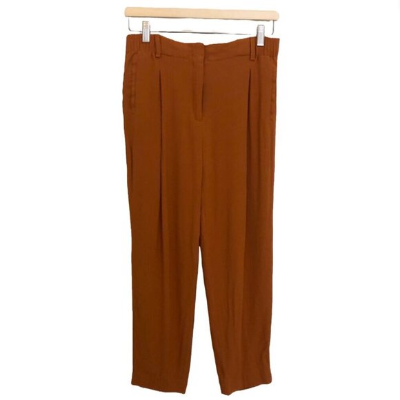 Massimo Dutti Rust Orange Trouser Pants Size 10 Casual Formal Party Classic - Picture 1 of 11